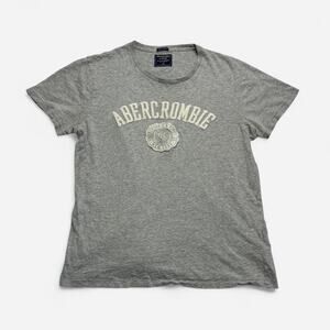 Abercrombie & Fitch Men’s Medium Gray Embroidered Logo 1892 Graphic T-Shirt